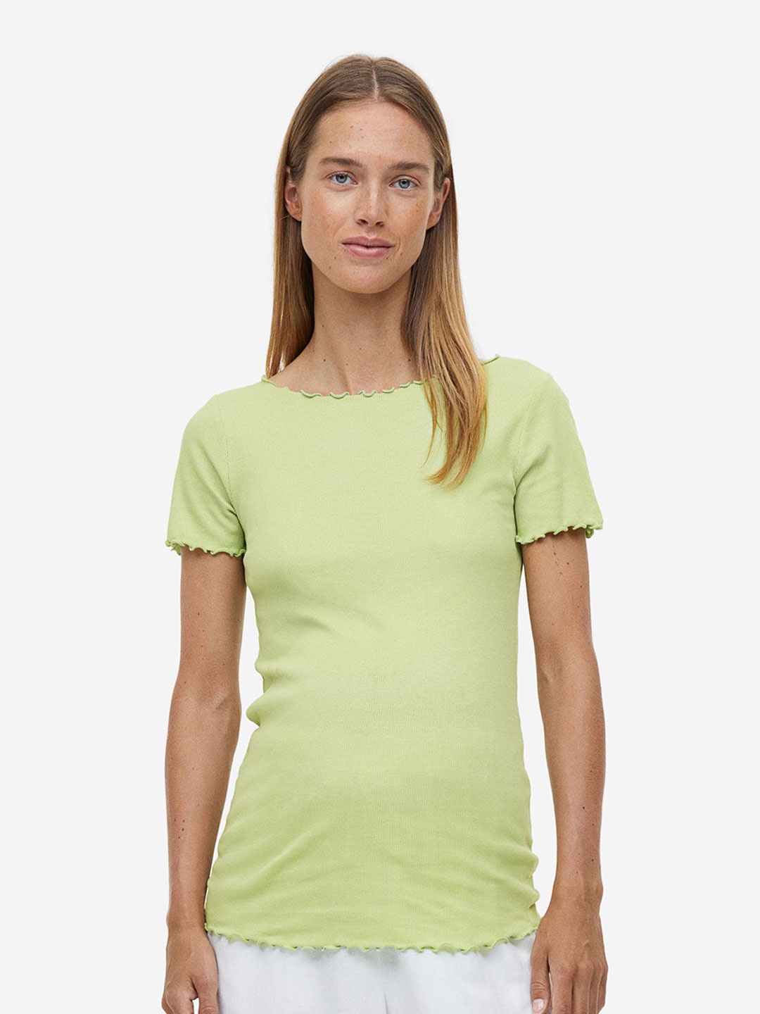 

H&M MAMA 2-Pack Cotton Tops, Green