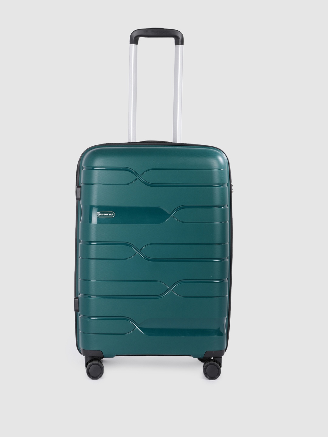 

Aristocrat WAVE Textured Hard-Sided 360-Degree Rotation Medium Trolley Suitcase, Green