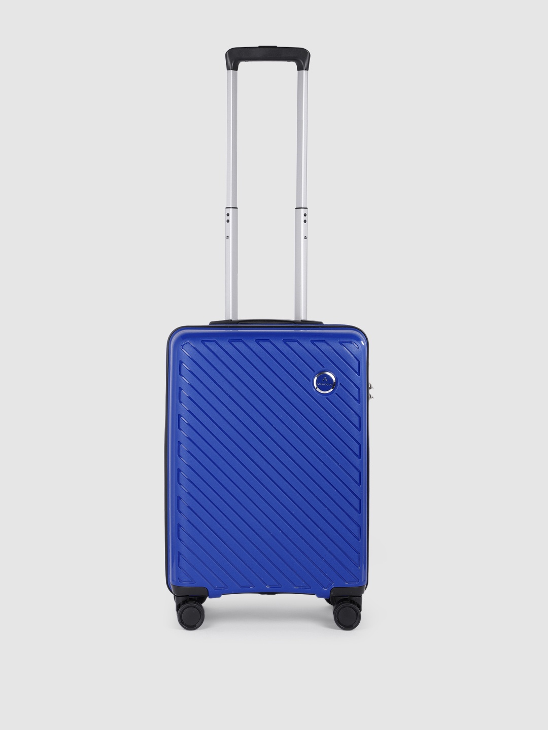 

Aristocrat Diagonally Striped Hard-Sided Small Trolley Suitcase, Blue