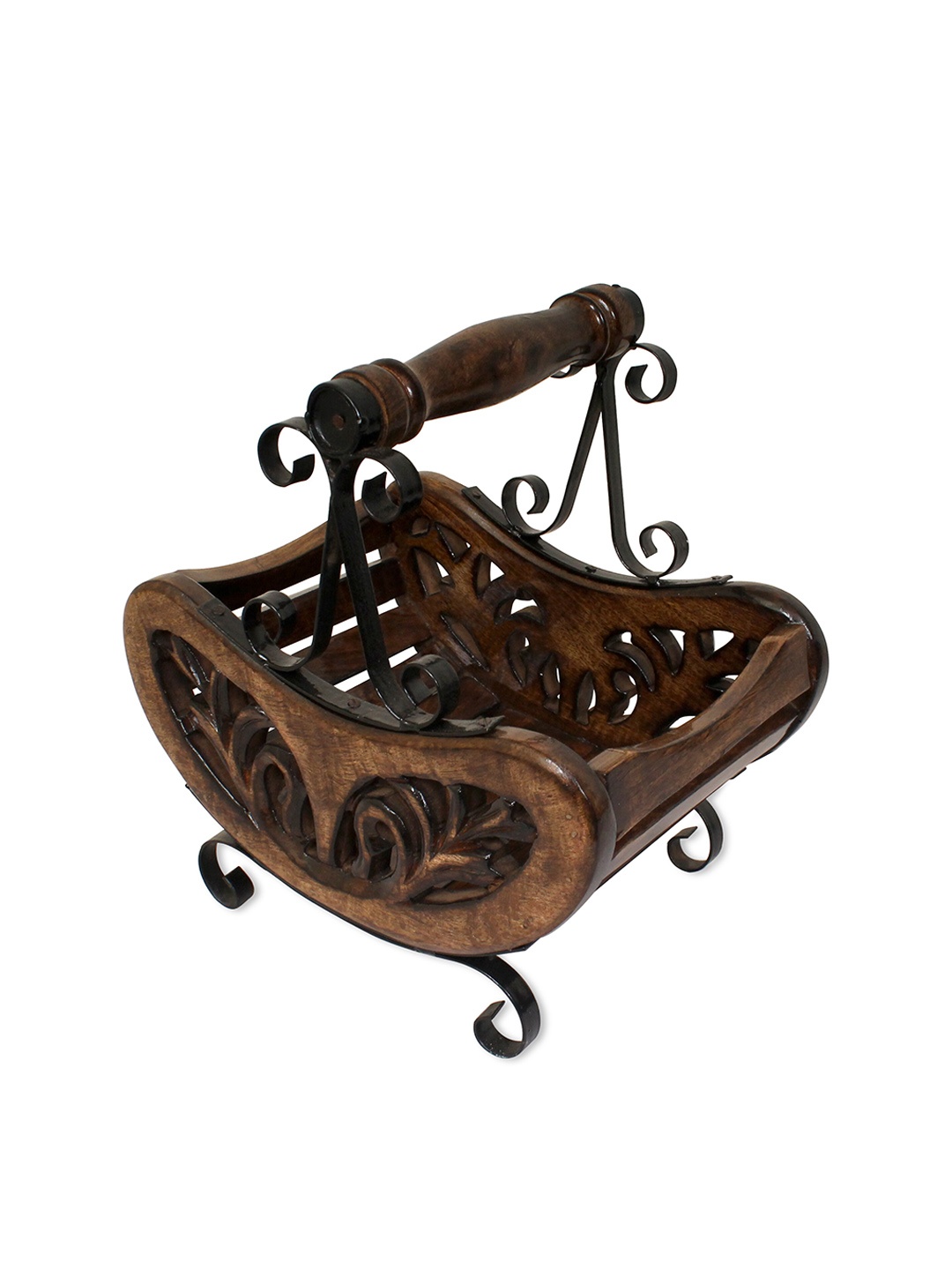 

Home Sparkle Brown Textured Wooden Magazine Rack