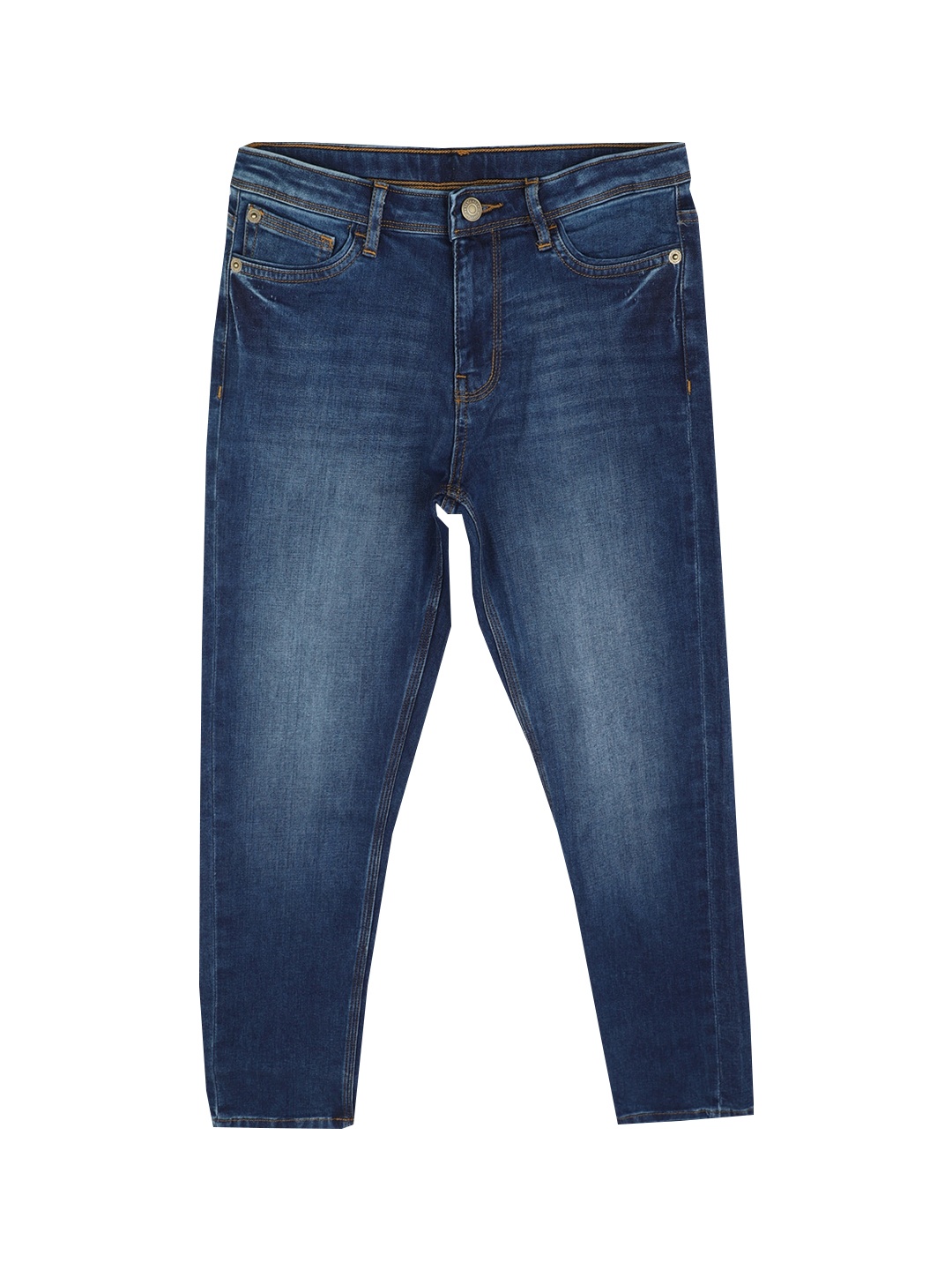 

Peter England Boys Slim Fit Mid-Rise Clean Look Light Fade Jeans, Blue