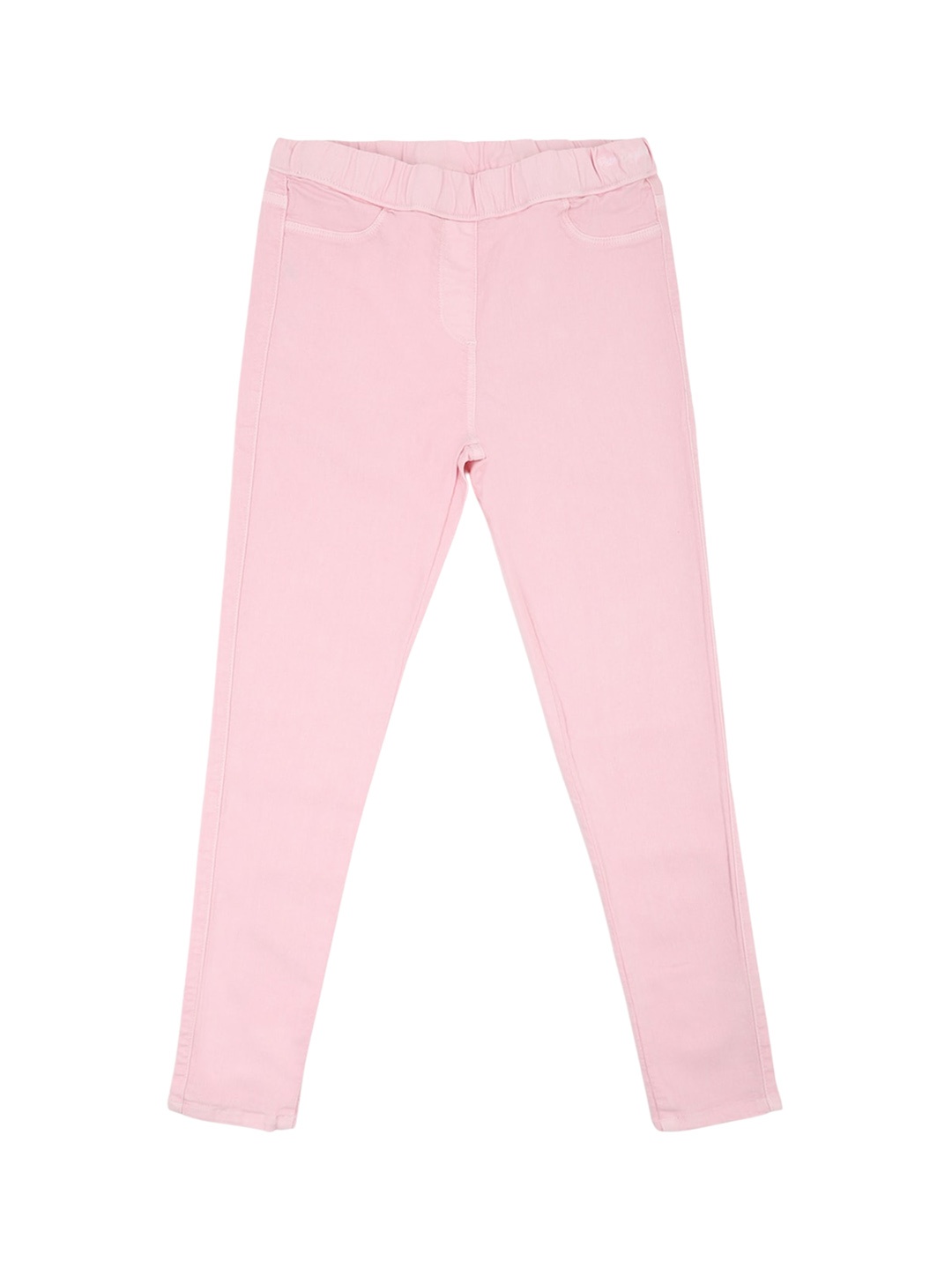 

Peter England Girls Skinny Fit Mid-Rise Coloured Jeans, Pink