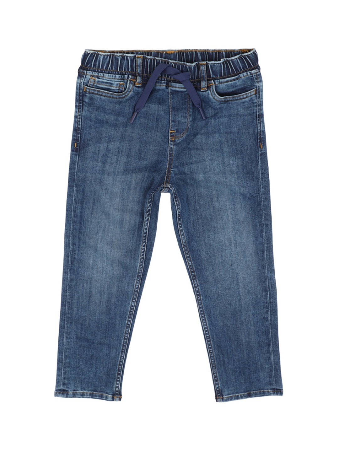 

Peter England Boys Jogger Mid-Rise Clean Look Light Fade Jeans, Blue