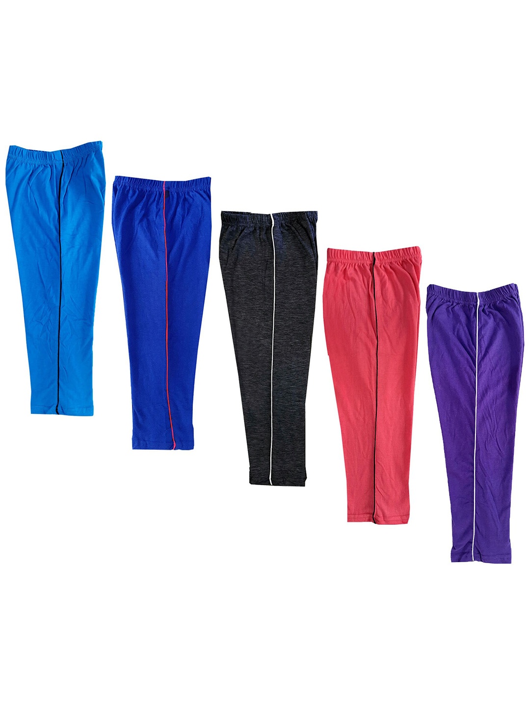 

IndiWeaves Girls Pack of 5 High-Rise Cotton Capris, Pink