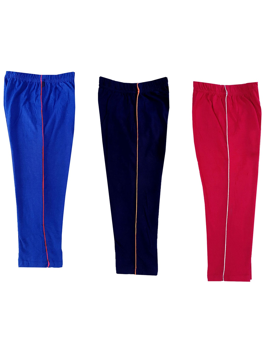 

IndiWeaves Girls Pack Of 3 Cotton Capris, Red