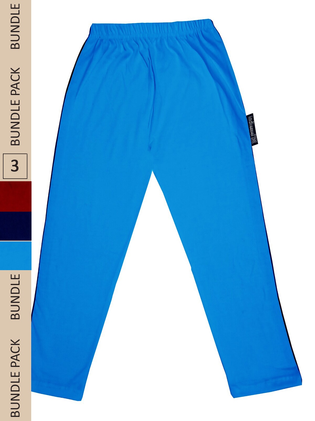 

IndiWeaves Girls Pack of 4 Pure Cotton Capris, Blue