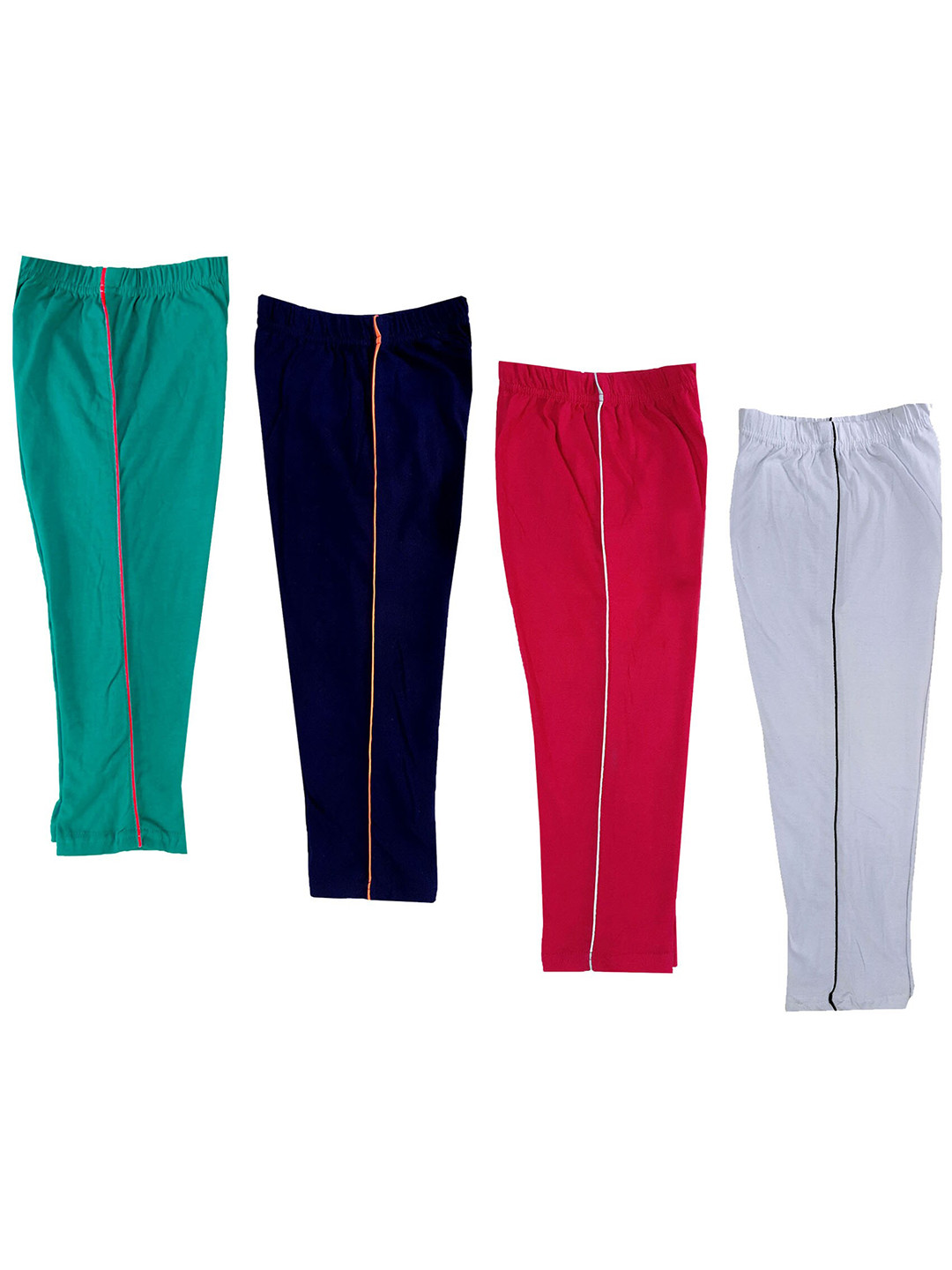 

IndiWeaves Girls Pack of 4 Pure Cotton Capris, Grey