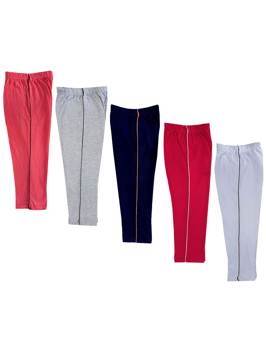 

IndiWeaves Girls Pack of 5 High-Rise Cotton Capris, Blue