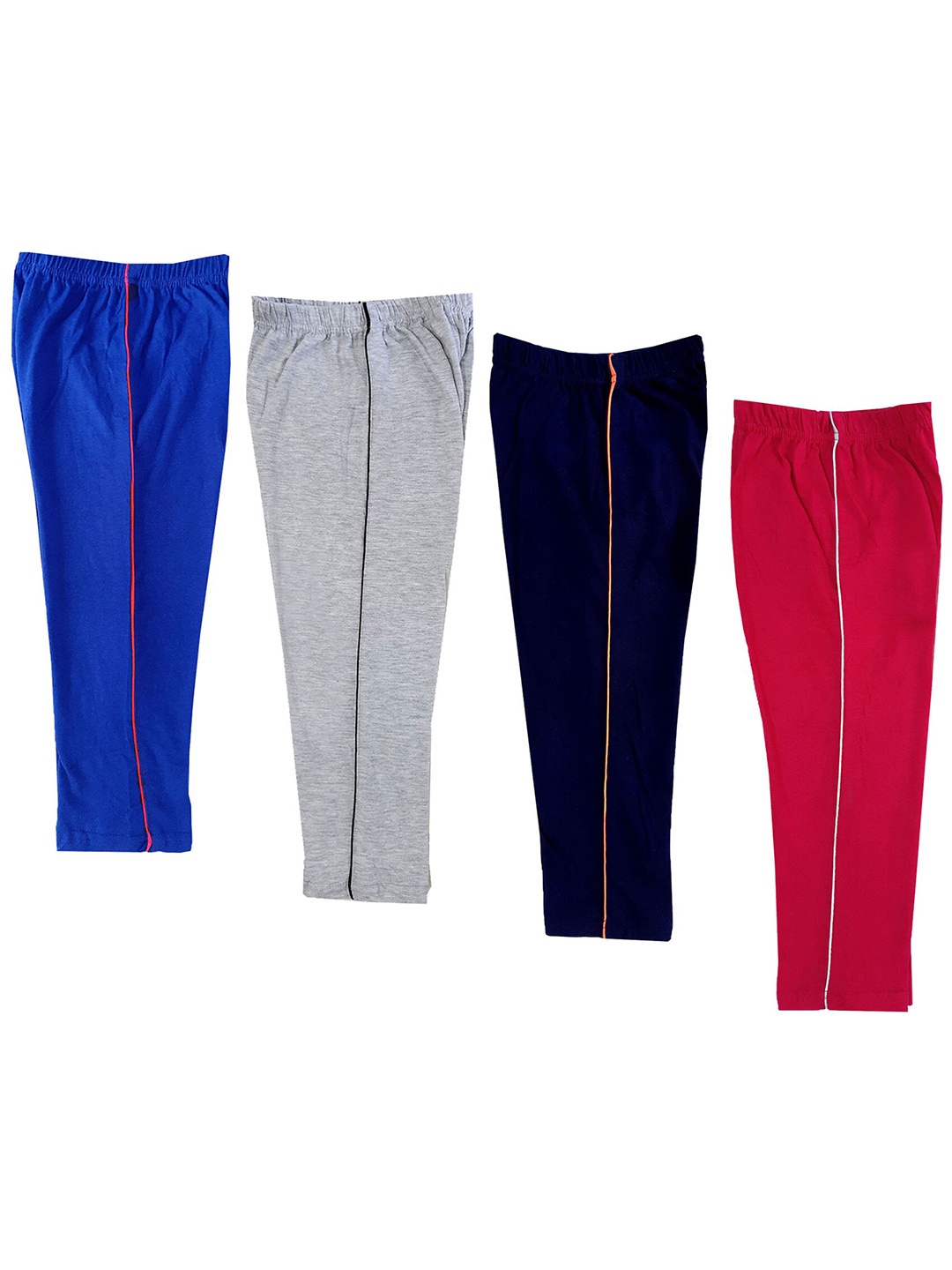 

IndiWeaves Girls Pack Of 4 Pure Cotton Capris, Blue