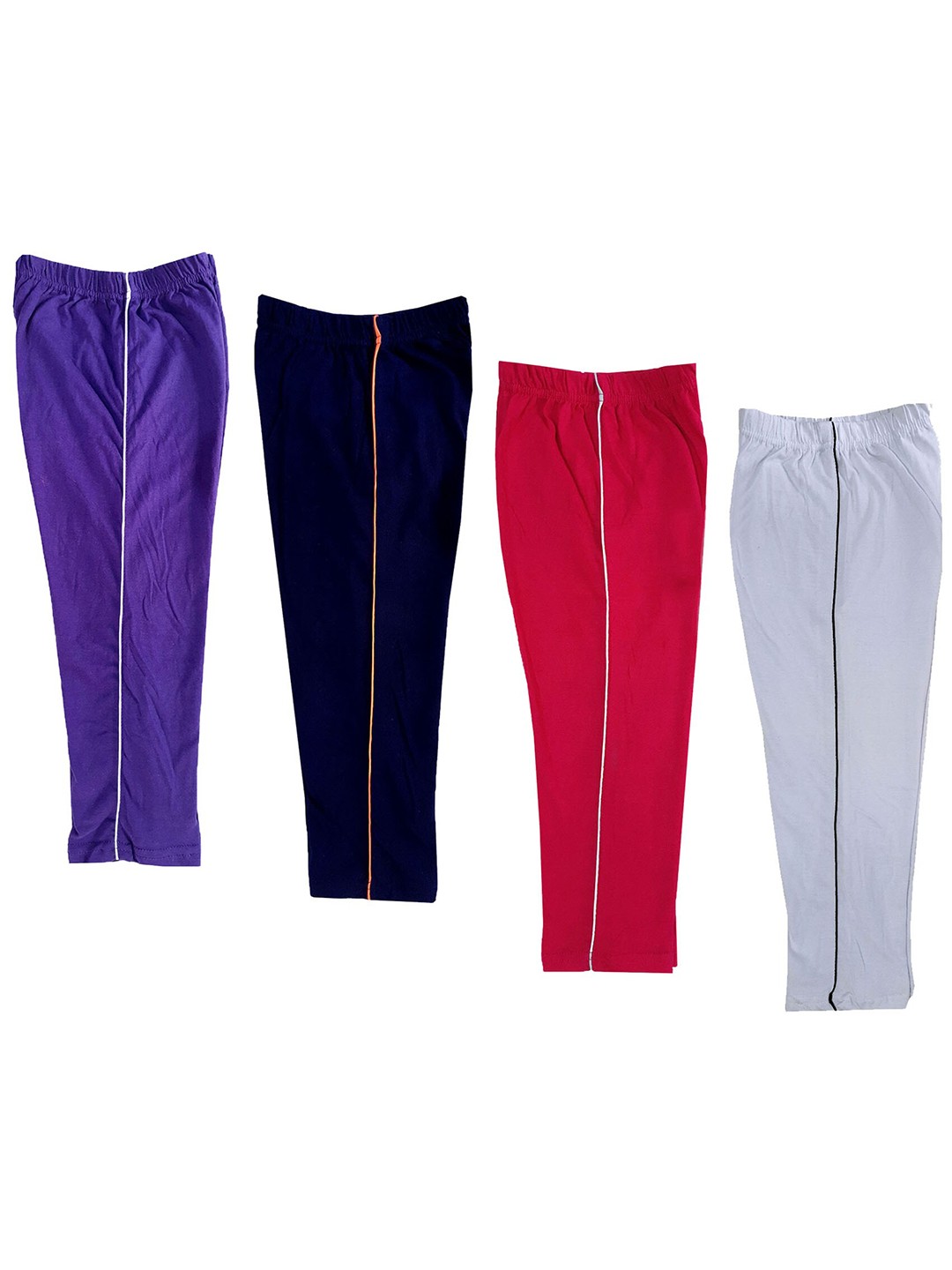 

IndiWeaves Girls Pack Of 4 Pure Cotton Capris, Pink