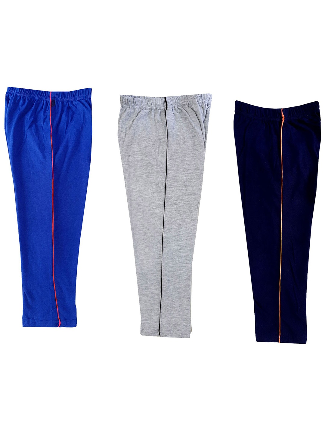 

IndiWeaves Girls Pack of 3 High-Rise Cotton Capris, Blue