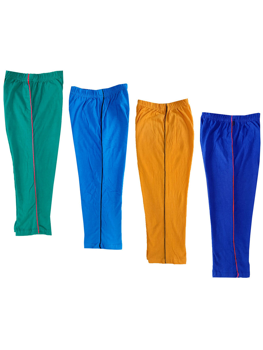 

IndiWeaves Girls Pack of 4 Mid-Rise Cotton Capris, Sea green