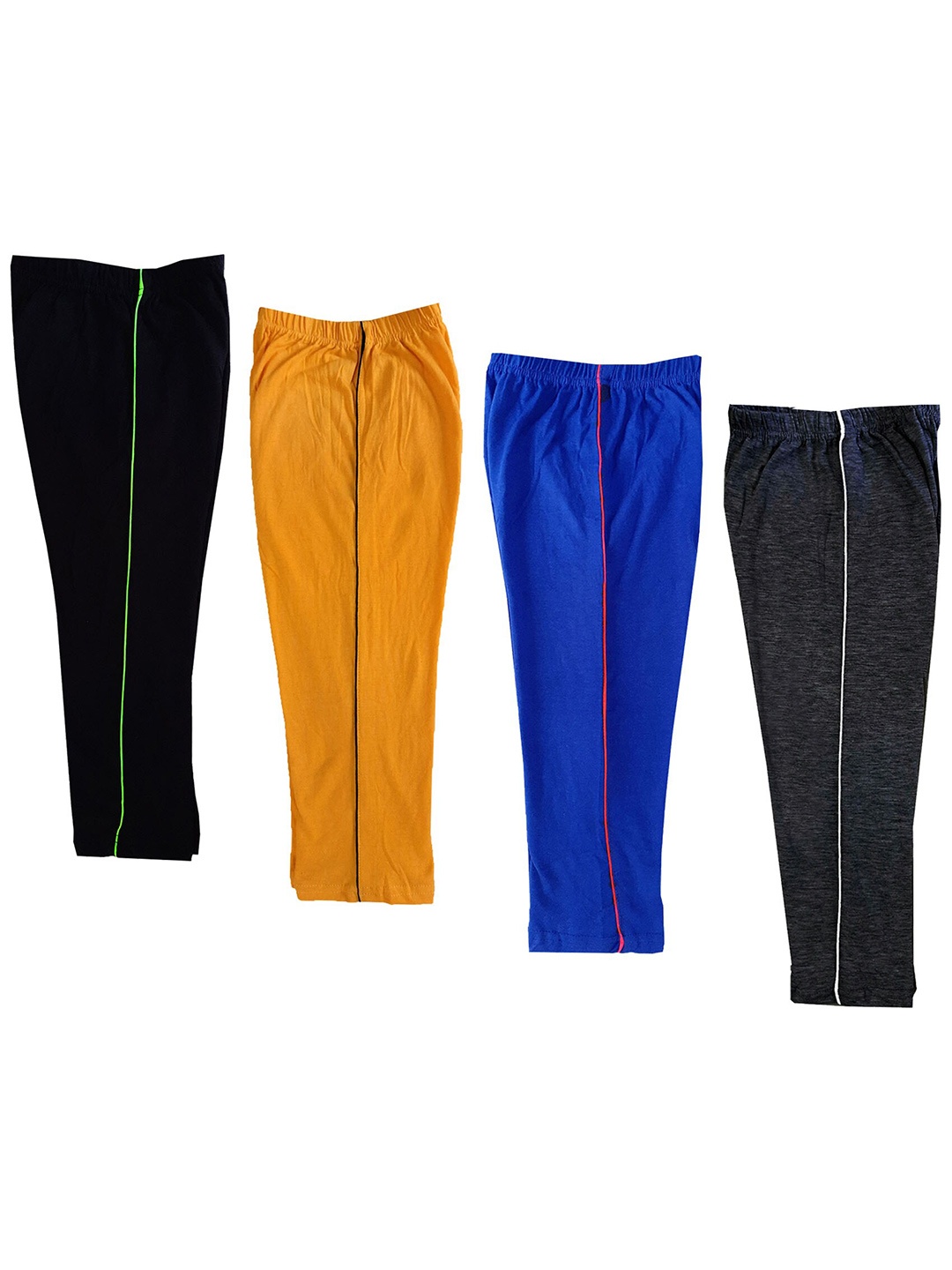 

IndiWeaves Girls Pack Of 4 Pure Cotton Capris, Black