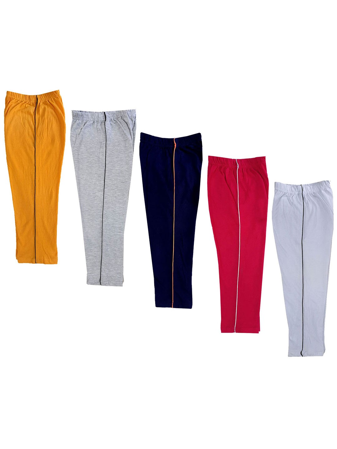 

IndiWeaves Girls Pack Of 5 Pure Cotton Capris, Yellow