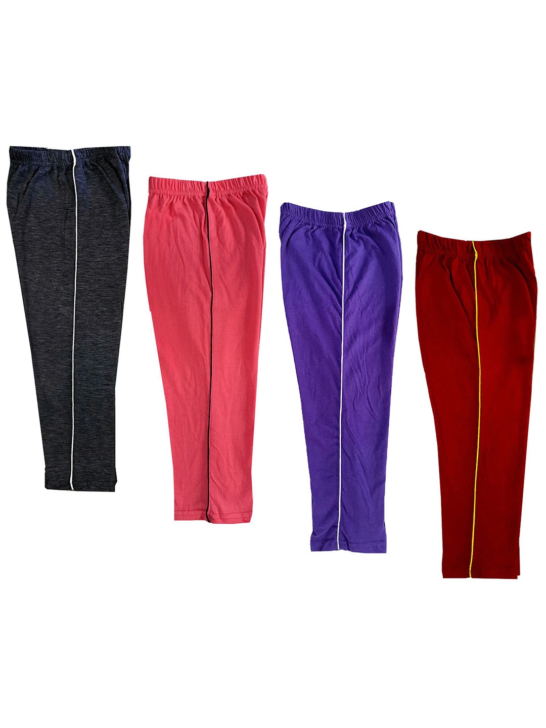 

IndiWeaves Girls Pack Of 4 Cotton Capris, Pink