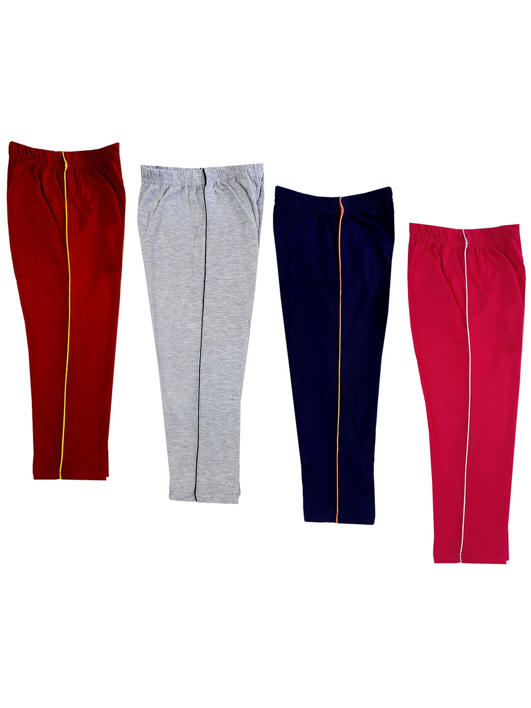

IndiWeaves Girls Pack Of 4 High-Rise Pure Cotton Capris, Pink