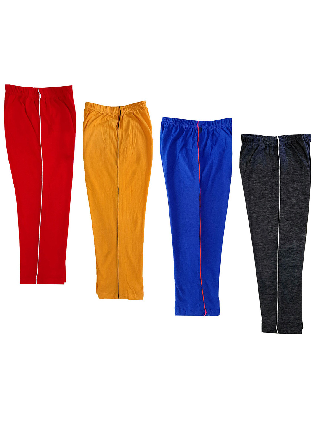 

IndiWeaves Girls Pack of 4 Pure Cotton Capris, Blue