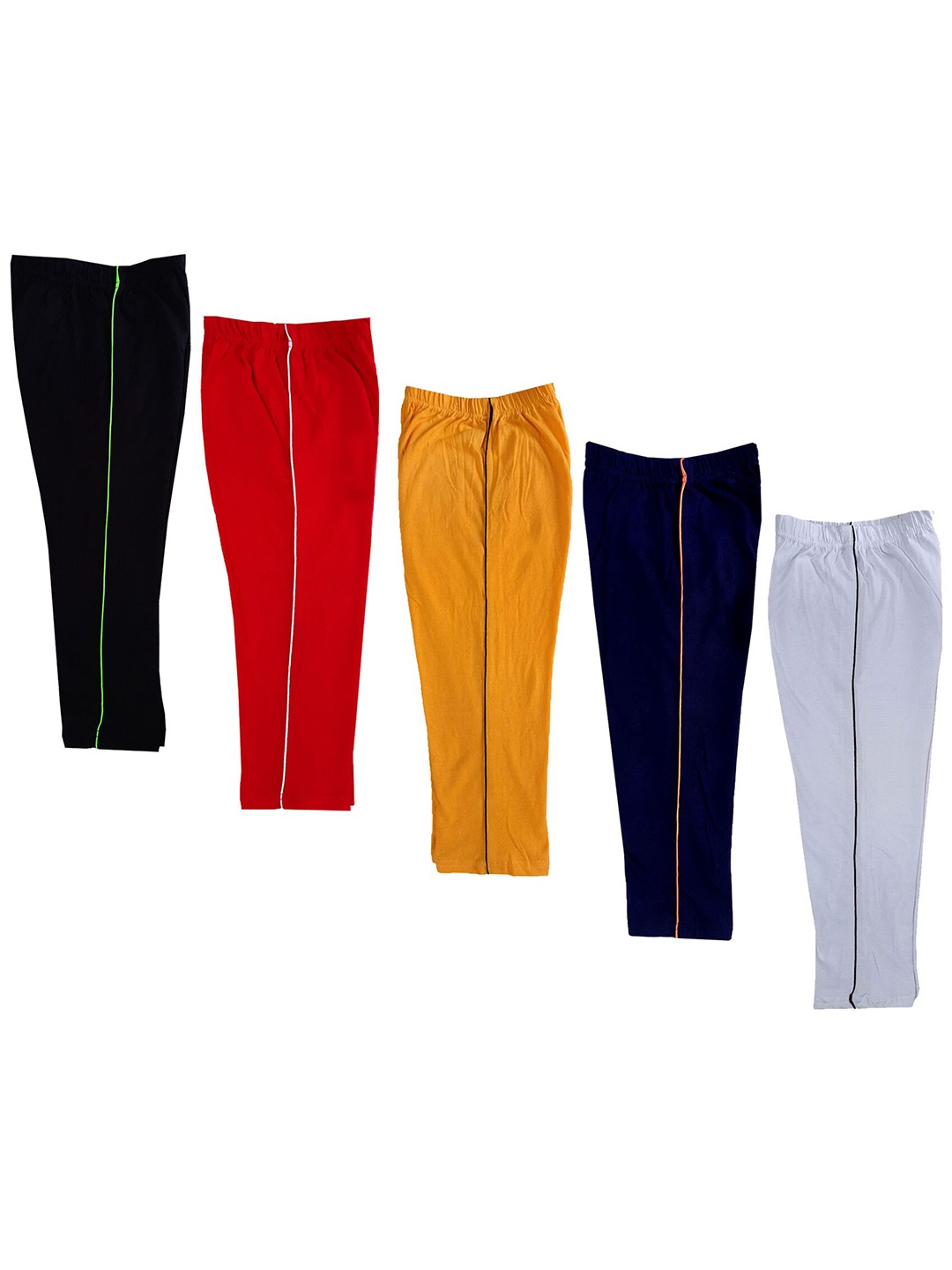 

IndiWeaves Girls Pack Of 5 Cotton Capris, Red