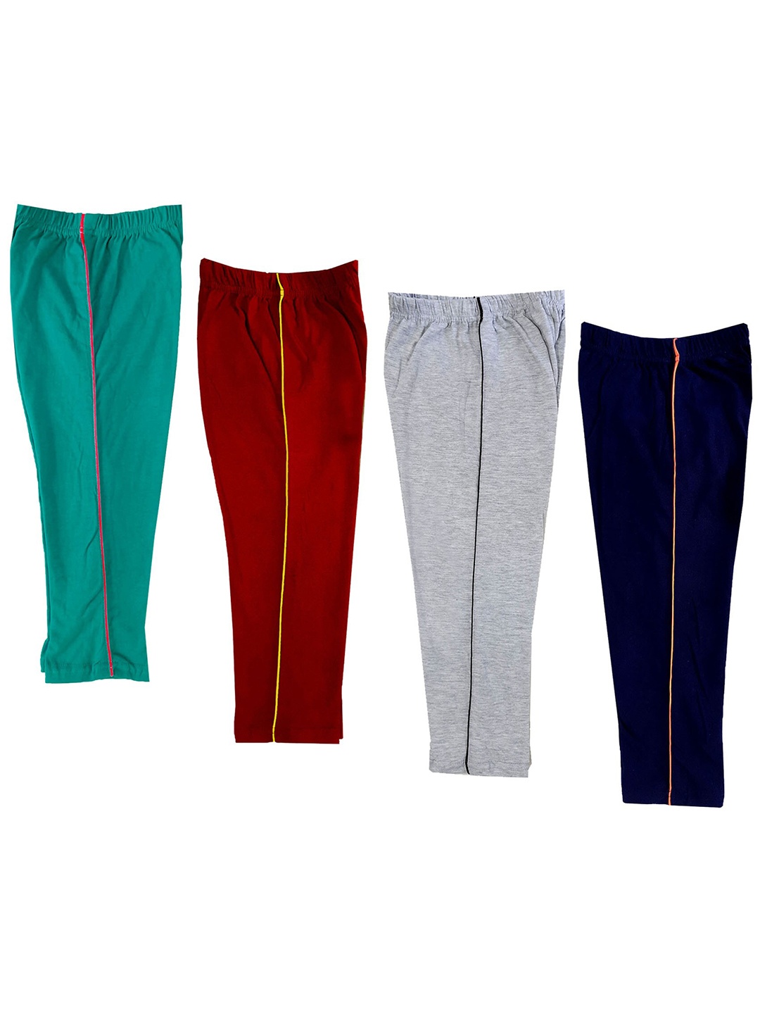 

IndiWeaves Girls Pack of 4 Pure Cotton Capris, Green