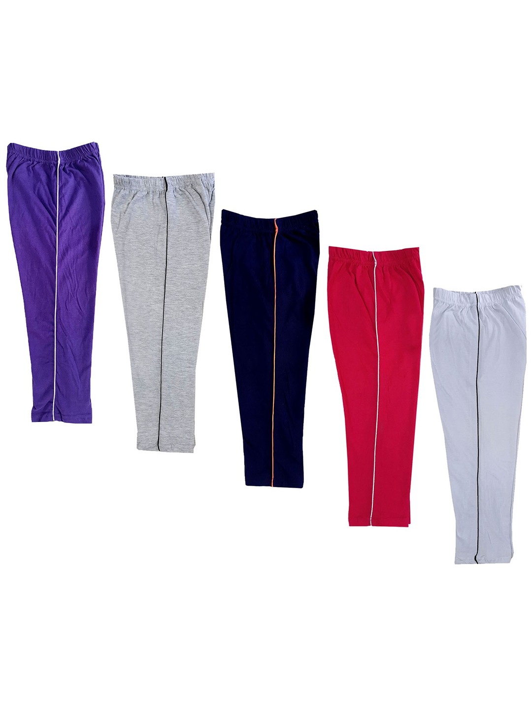 

IndiWeaves Girls Pack of 5 Pure Cotton Capris, Blue
