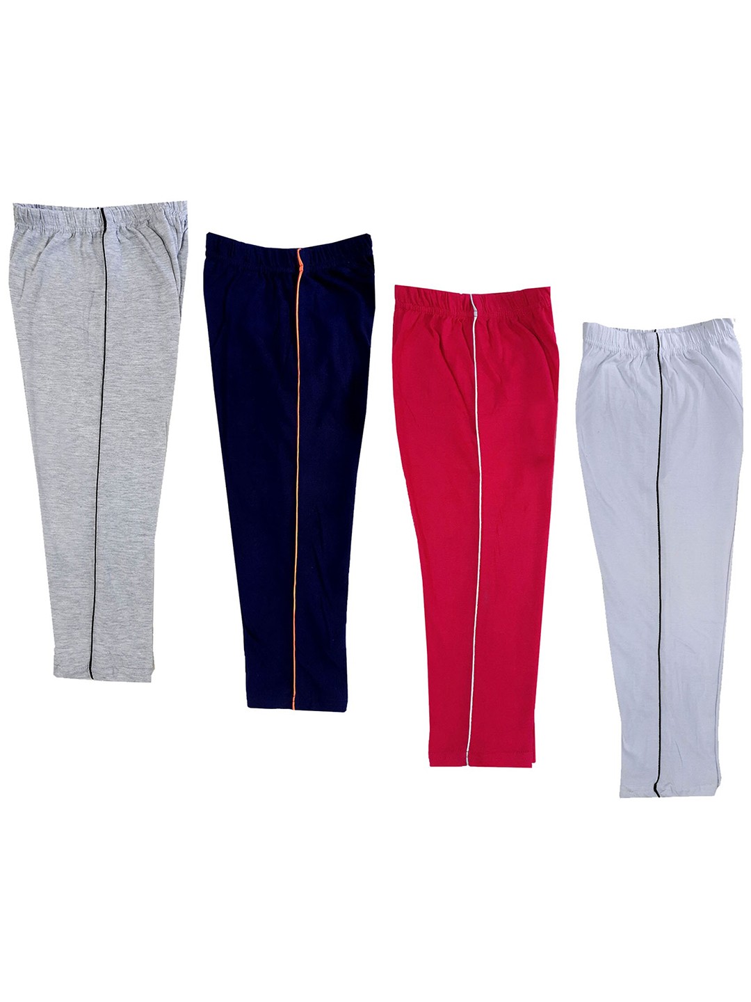 

IndiWeaves Girls Pack of 4 Pure Cotton Capris, Grey