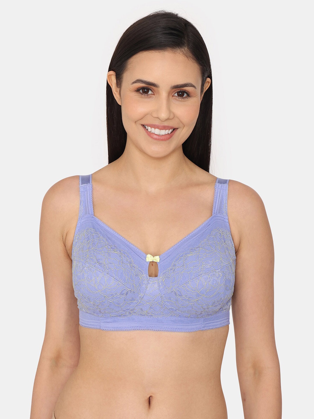 

Zivame Half Coverage All Day Comfort Seamless Everyday Bra, Purple