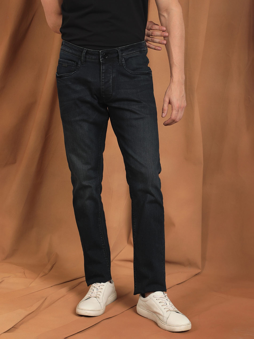 

RARE RABBIT Men Edin Slim Fit Jeans, Navy blue