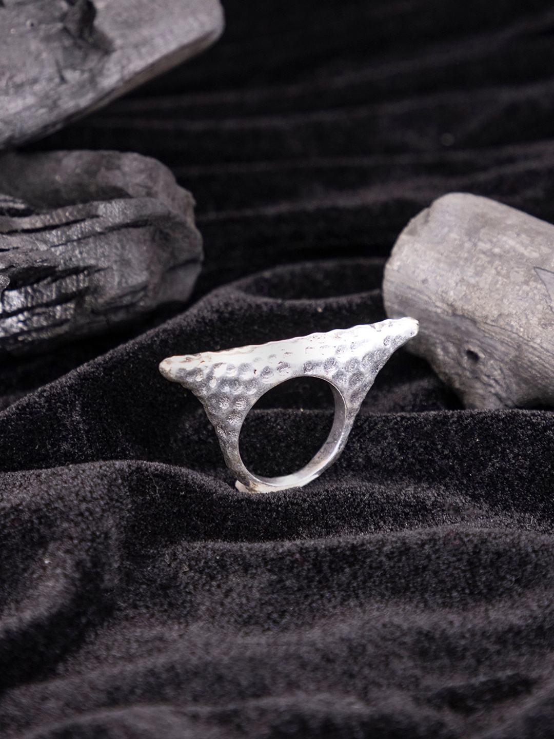 

Studio One Love Minimalist Brass-Plated Ring, Silver