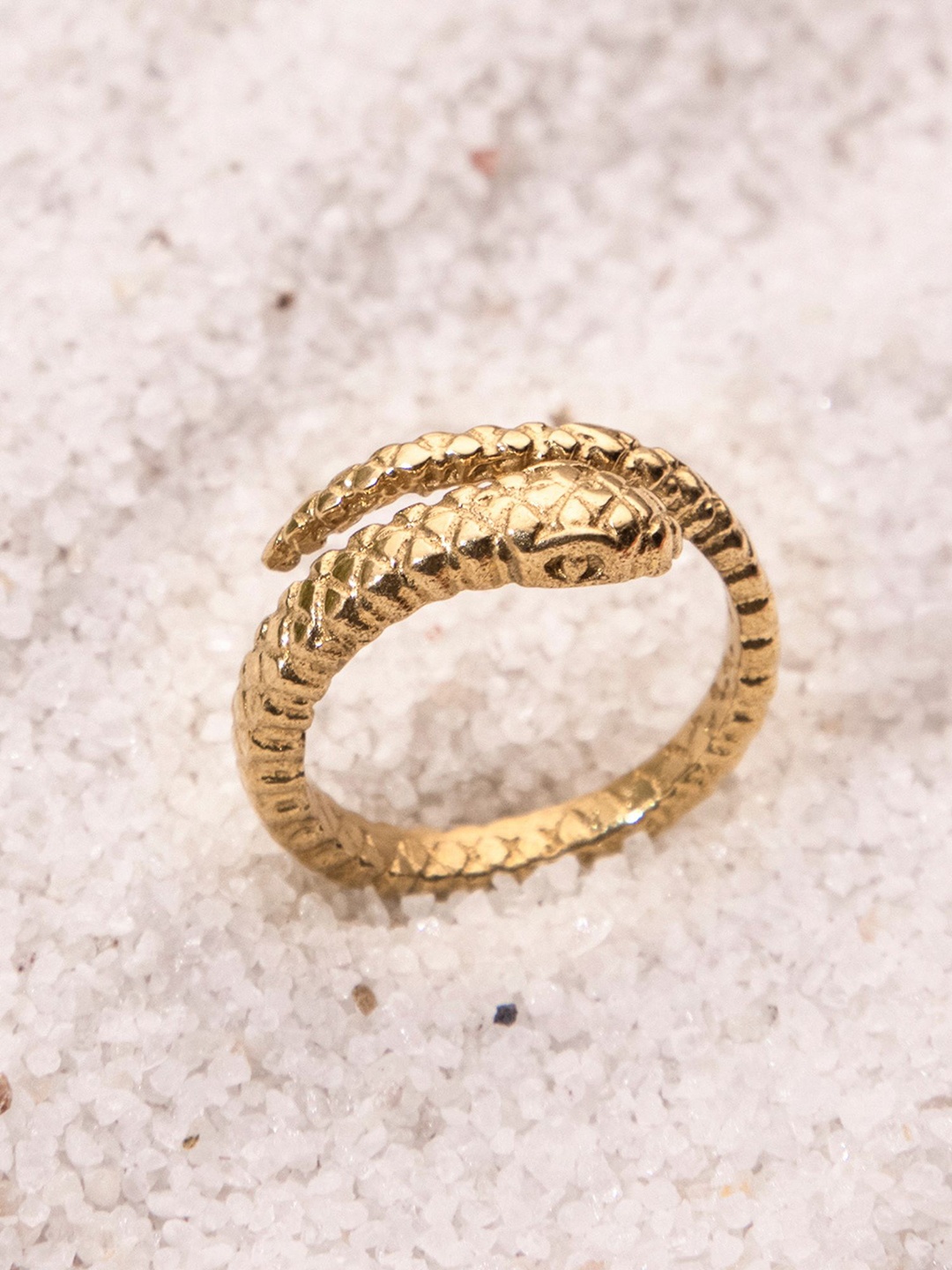 

Studio One Love Women Intricate Textured Detail Adjustable Finger Ring, Gold