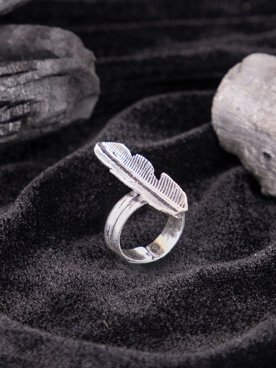 

Studio One Love Women Brass-Plated Adjustable Finger Ring, Silver