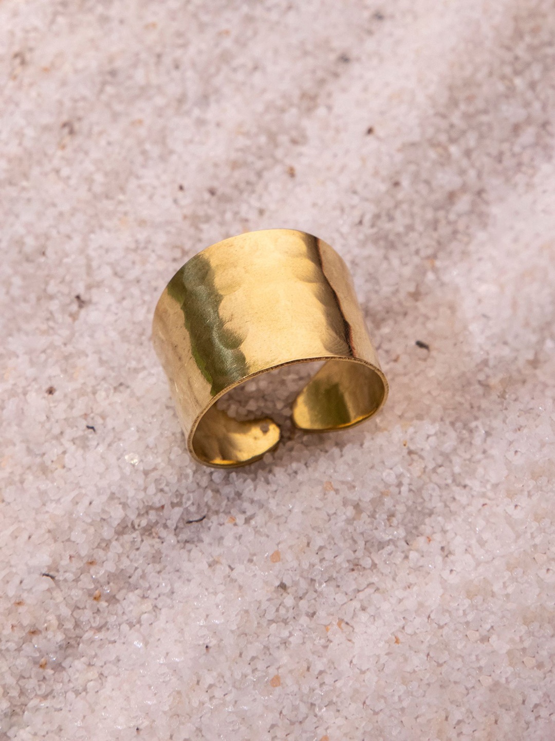 

Studio One Love Women Intricate Textured Detail Adjustable Finger Ring, Gold