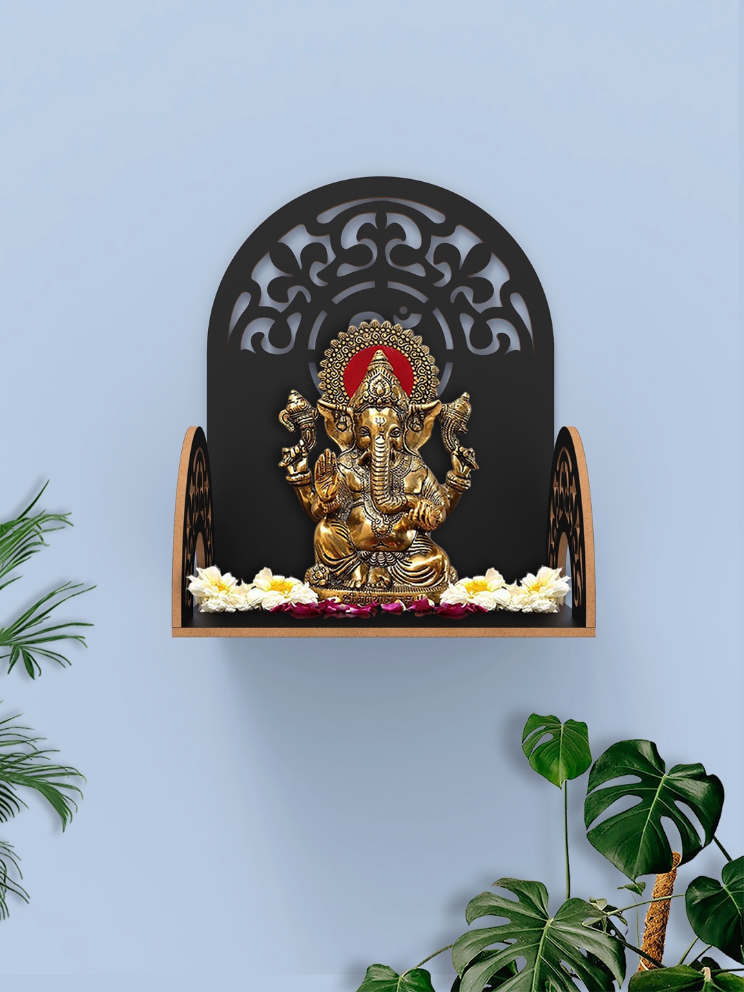 

Home Sparkle Black MDF Hanging Mandir|