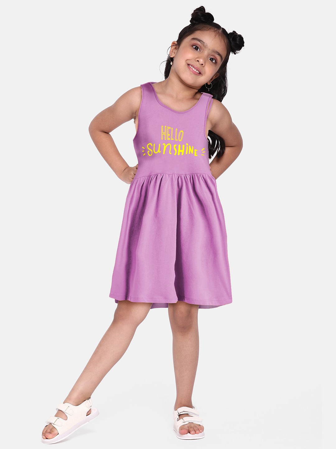 

A.T.U.N. Girls Printed Fit & Flare Dress, Mauve