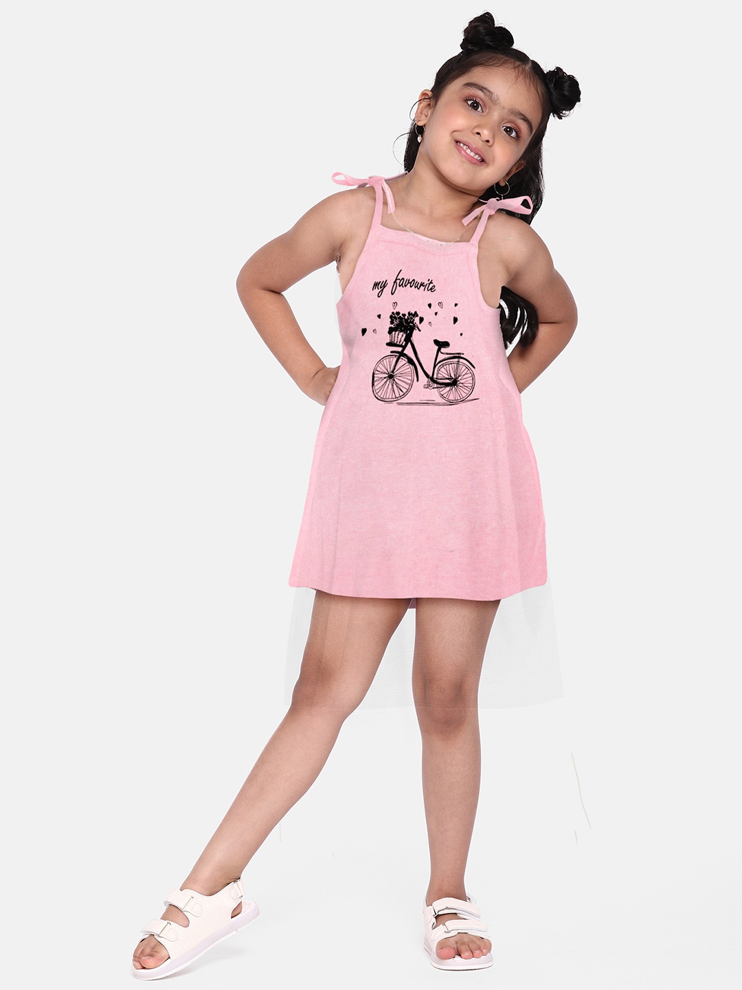 

A.T.U.N. Girls Print A-Line Dress, Pink