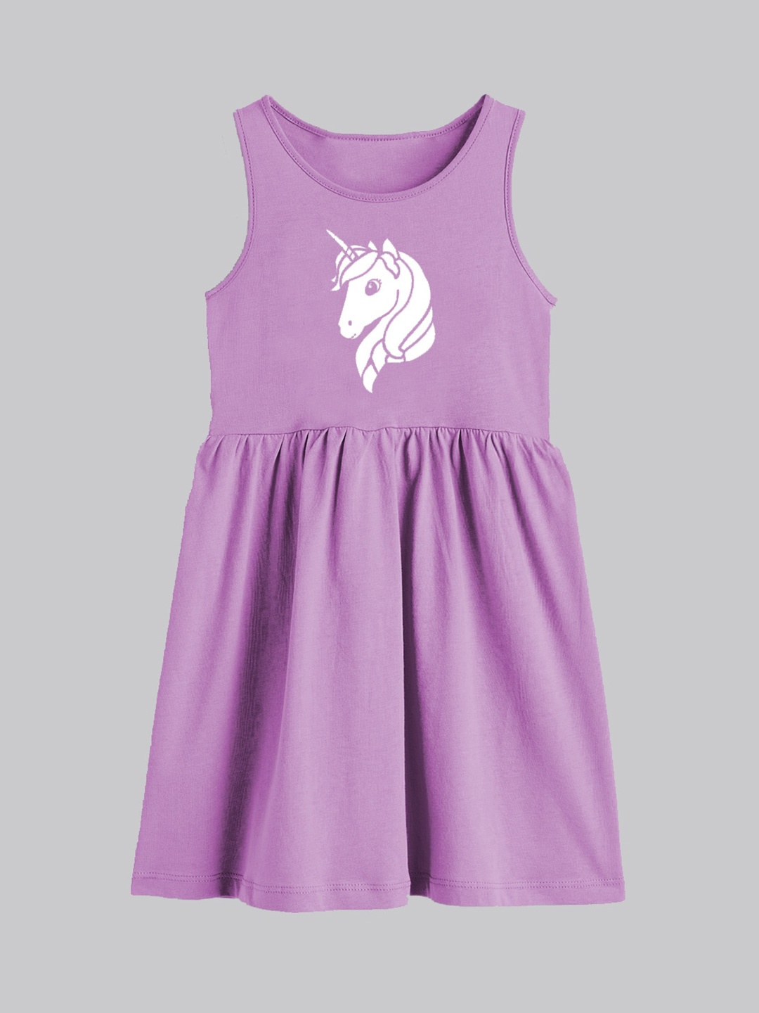 

A.T.U.N. Girls Graphic Printed Cotton Fit & Flare Dress, Lavender