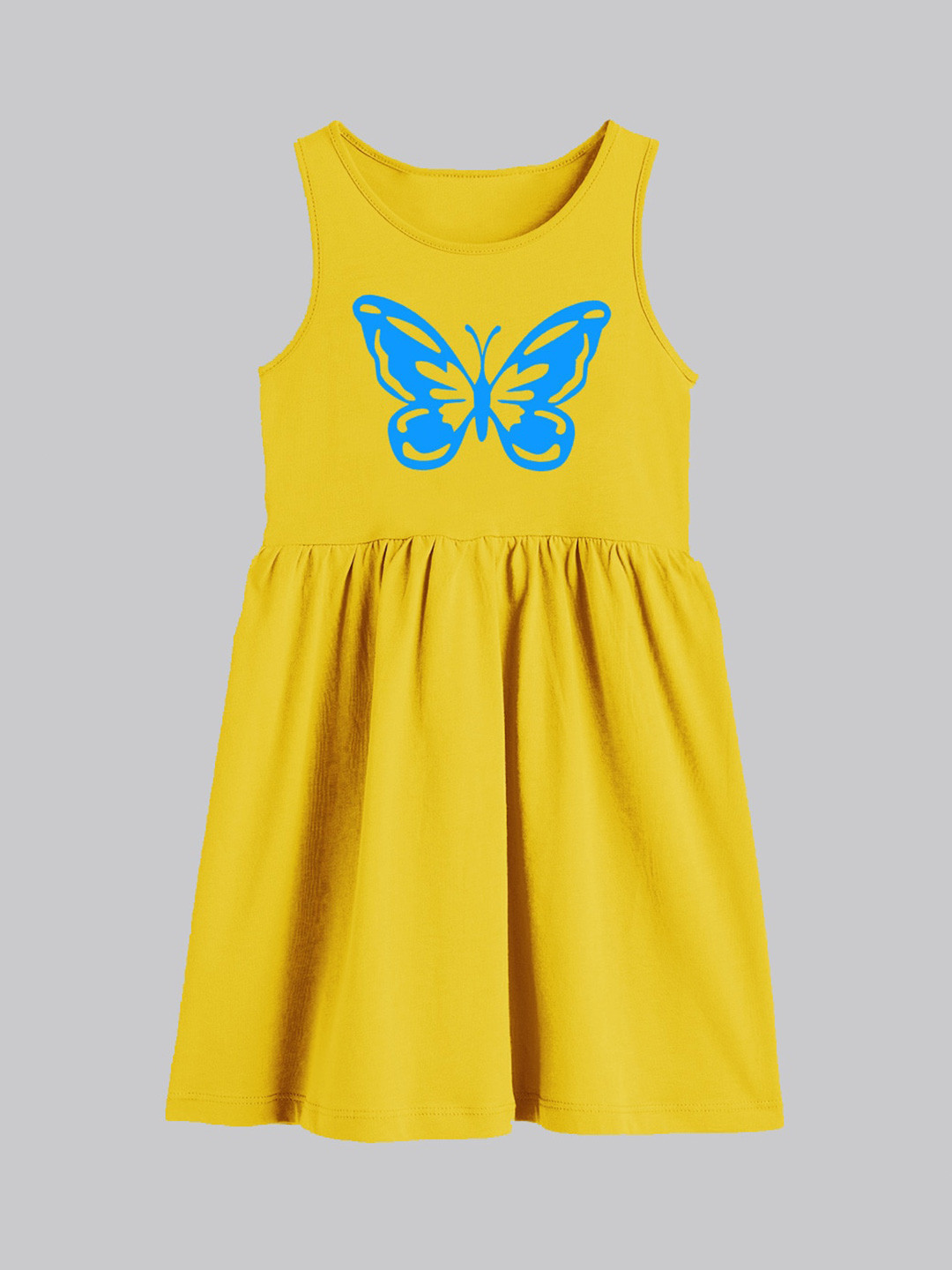 

A.T.U.N. Girls Graphic Print Fit & Flare Dress, Yellow