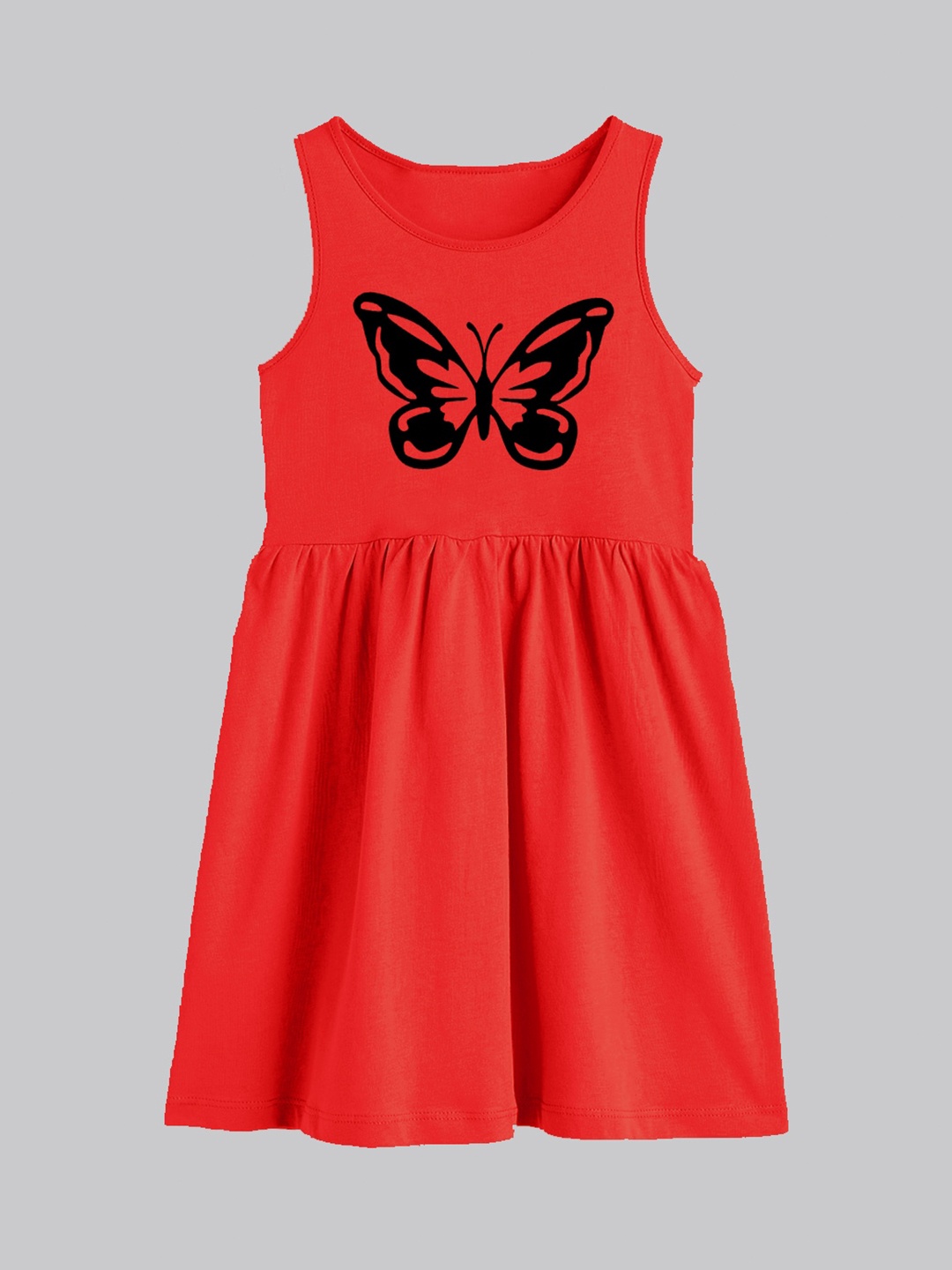 

A.T.U.N. Girls Graphic Printed Fit & Flare Dress, Red