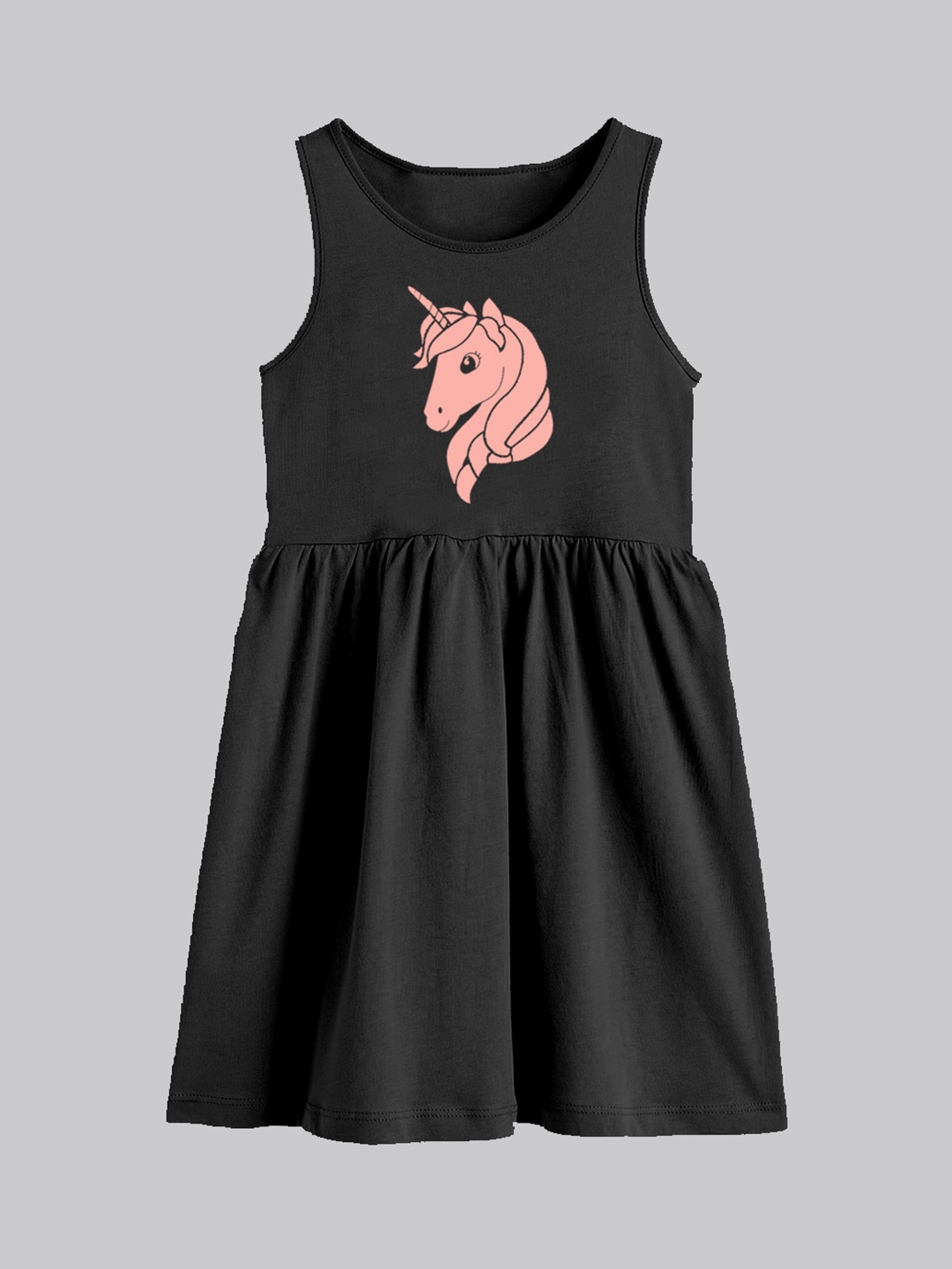 

A.T.U.N. Girls Graphic Printed Fit & Flare Dress, Black