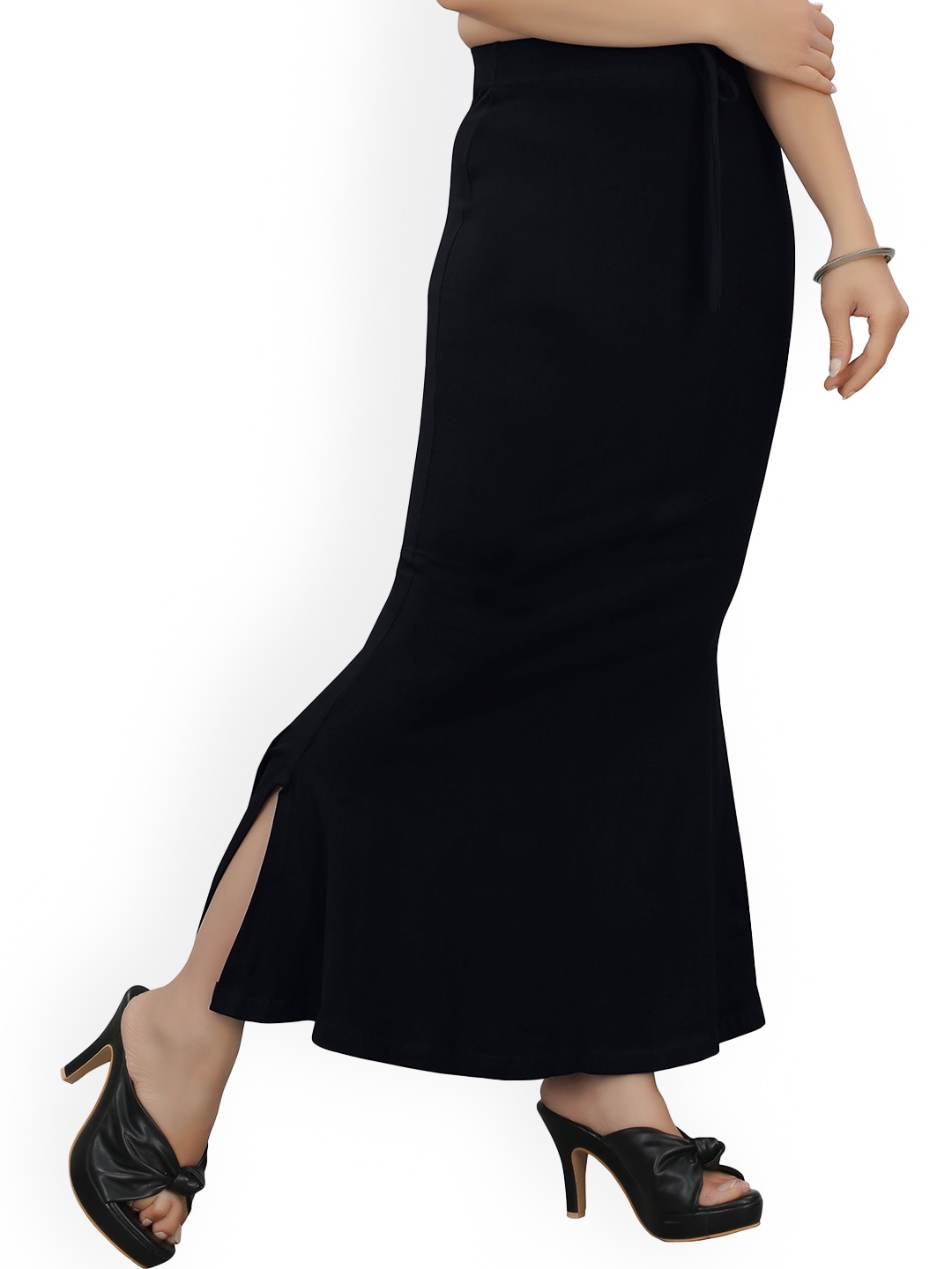 

Hill Islands Premium Luxe Ethnic Mermaid Fit Saree Shapewear Saree Silhouette, Black