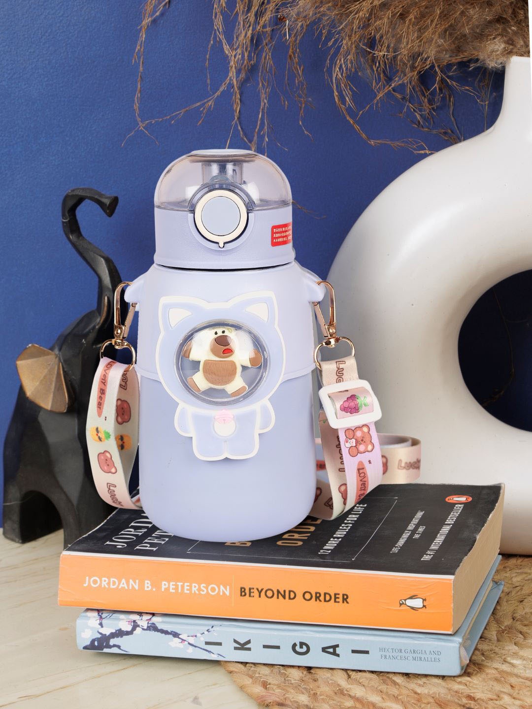 

PASSION PETALS Boys Blue Printed Stainless Steel Sipper Water Bottle 550 ML