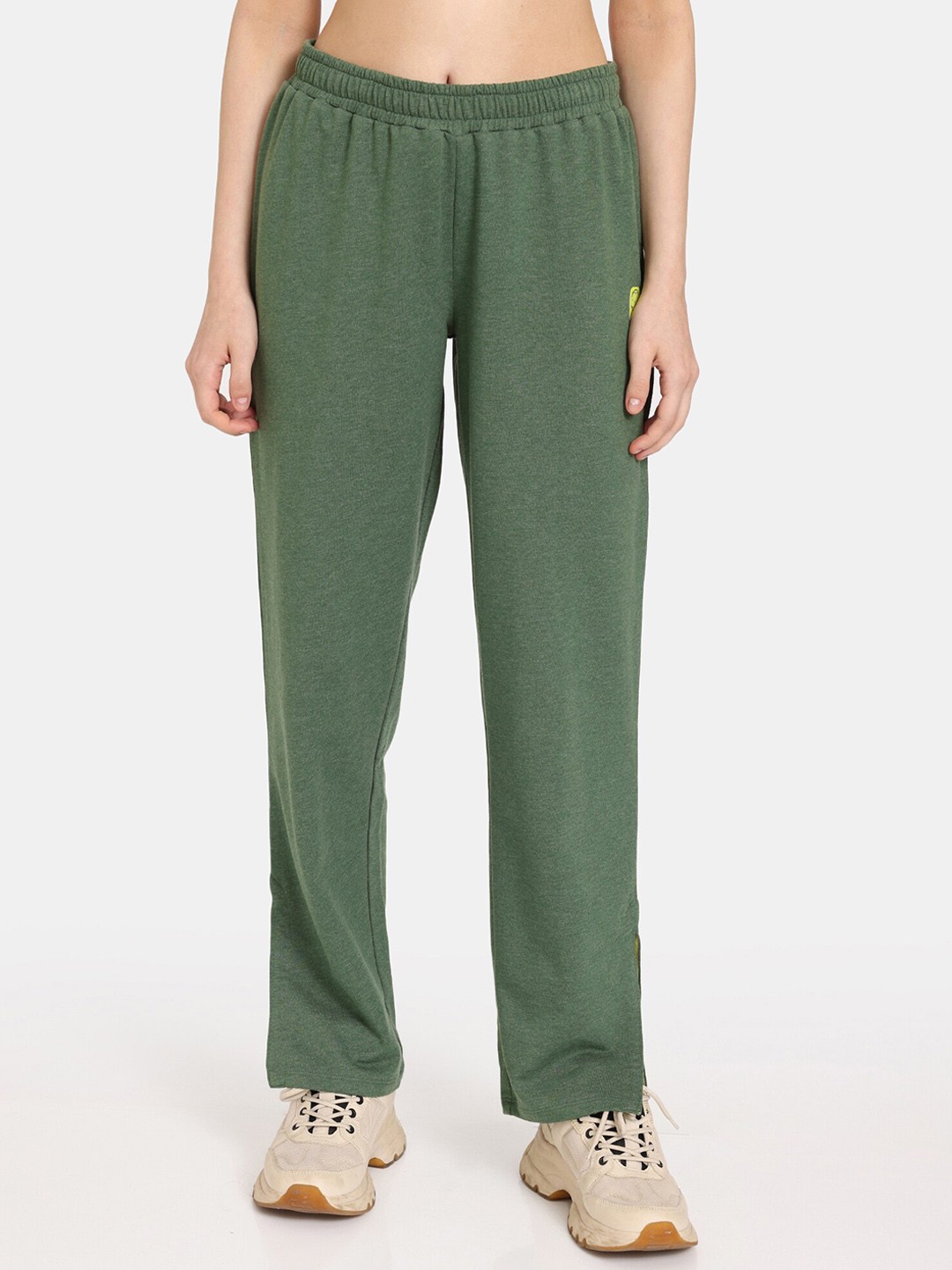 

Rosaline by Zivame Women Mid Rise Training or Gym Sports Track Pants, Green