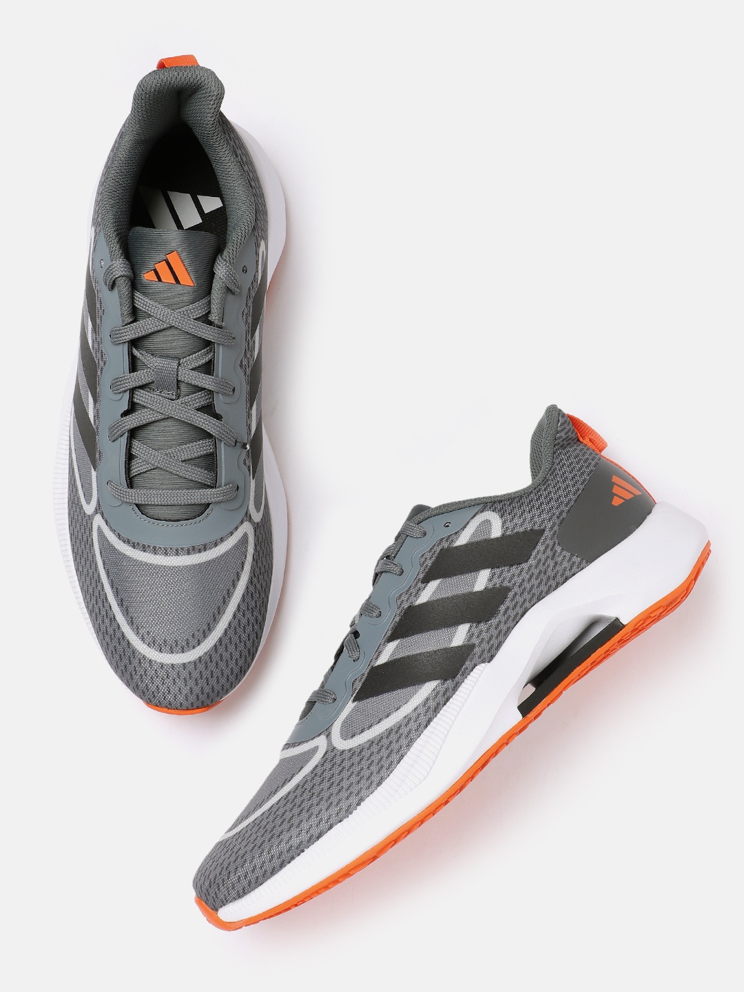 

ADIDAS Men Woven Design No- Pressure Run Shoes, Grey