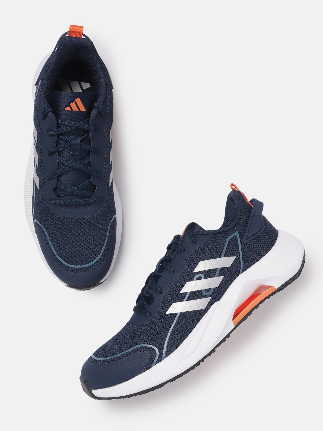 

ADIDAS Men Woven Design RunCrypt Shoes, Navy blue