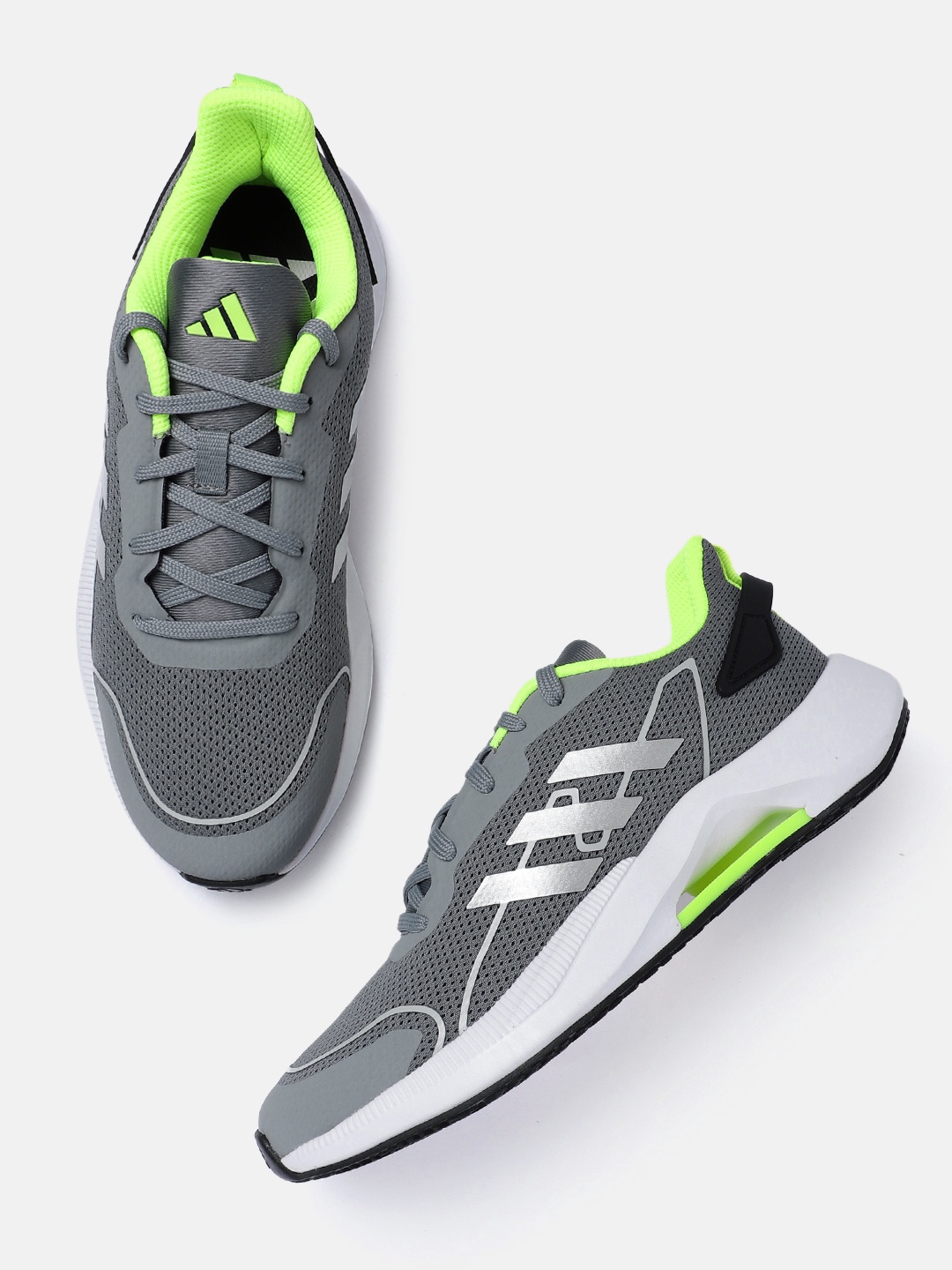 

ADIDAS Men Woven Design RunCrypt Running Shoes, Grey