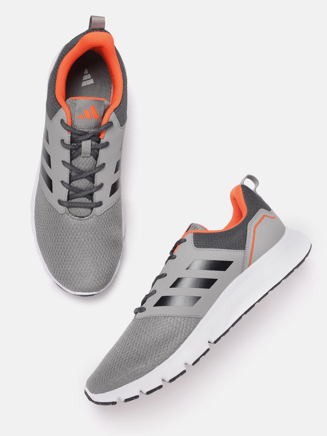 

ADIDAS Men Woven Design Axelate Walking Shoes with Striped Detail, Grey
