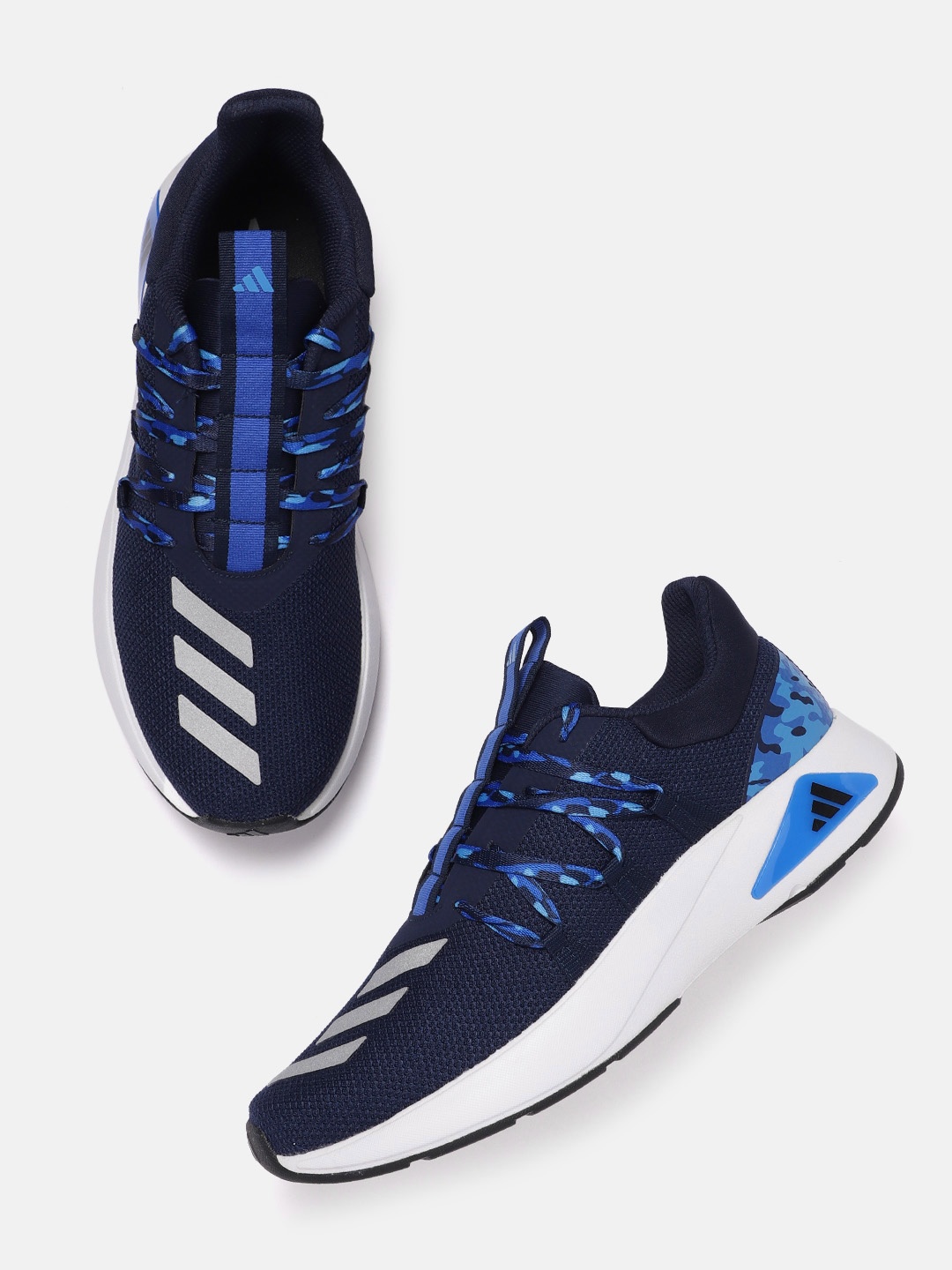 

ADIDAS Men Woven Design Run IN Tech Shoes, Navy blue