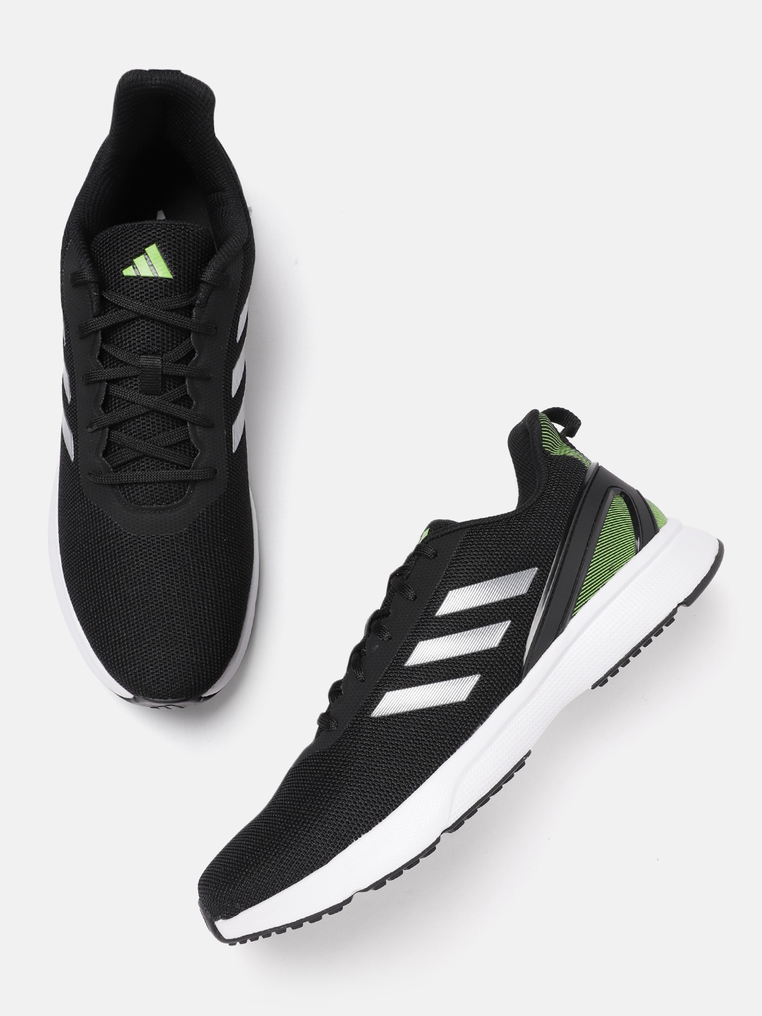 

ADIDAS Men Woven Design RunAlly Running Shoes, Black