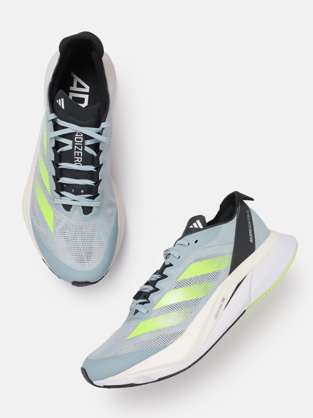 

ADIDAS Men Woven Design ADIZERO BOSTON 12 Running Shoes, Blue