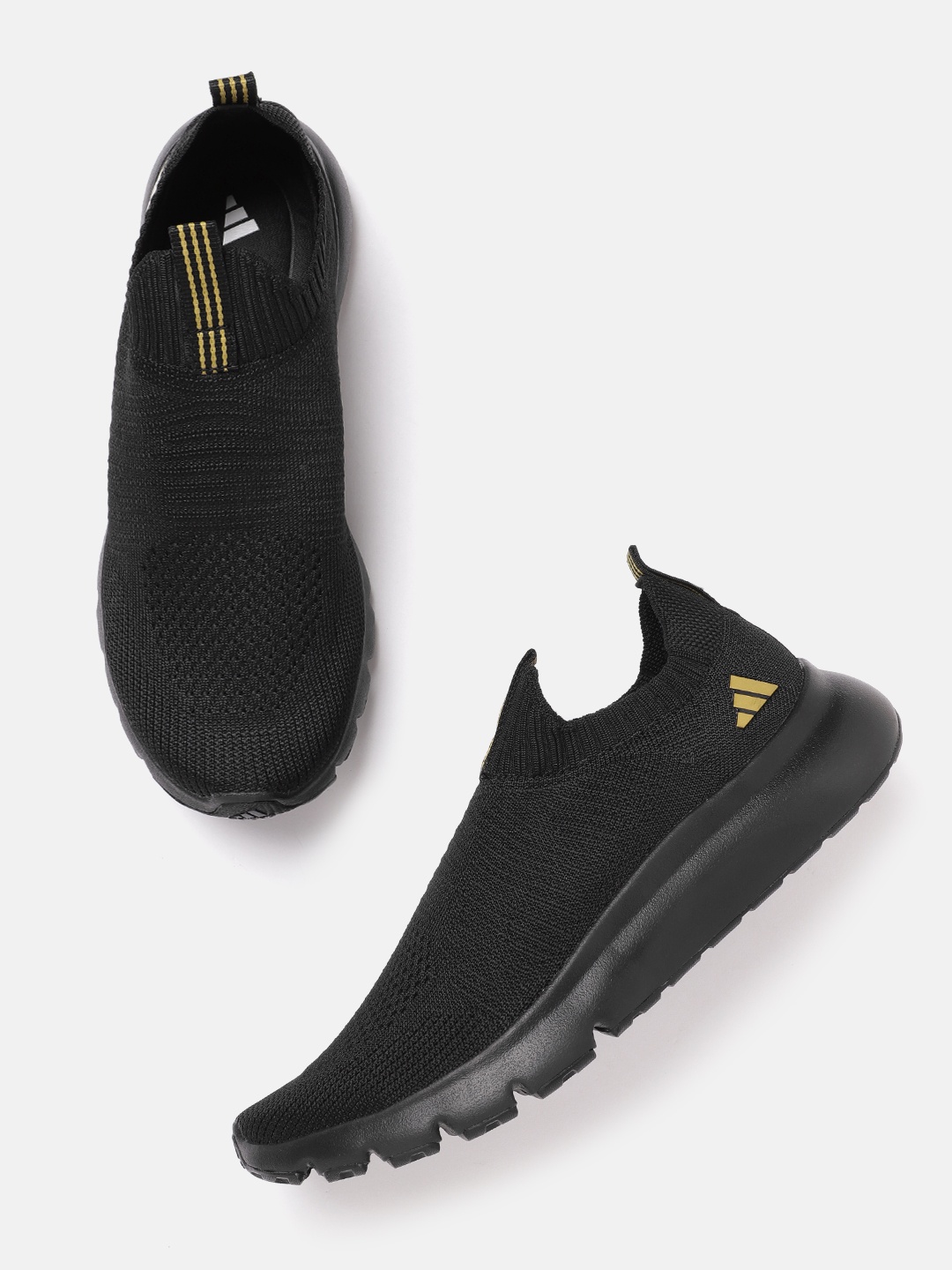 

ADIDAS Men Woven Design Sleet Walking Shoes, Black