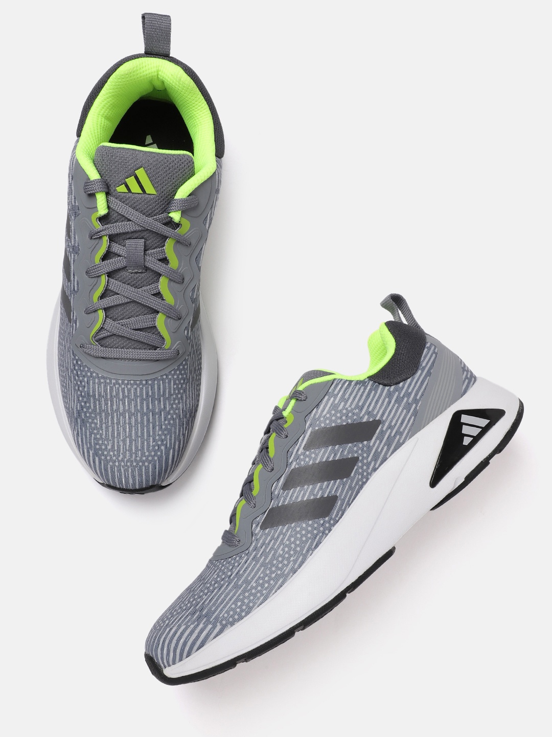 

ADIDAS Men Woven Design Run Laska Shoes, Grey